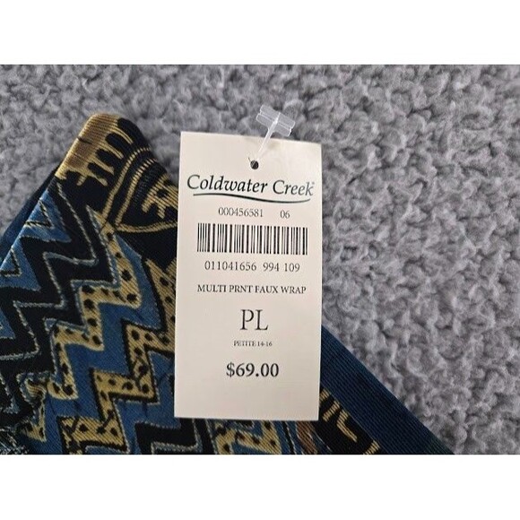 Coldwater Creek Skirt Womens Size PL Faux Wrap Petites 14-16 Y2K New Old Stock - Picture 4 of 6